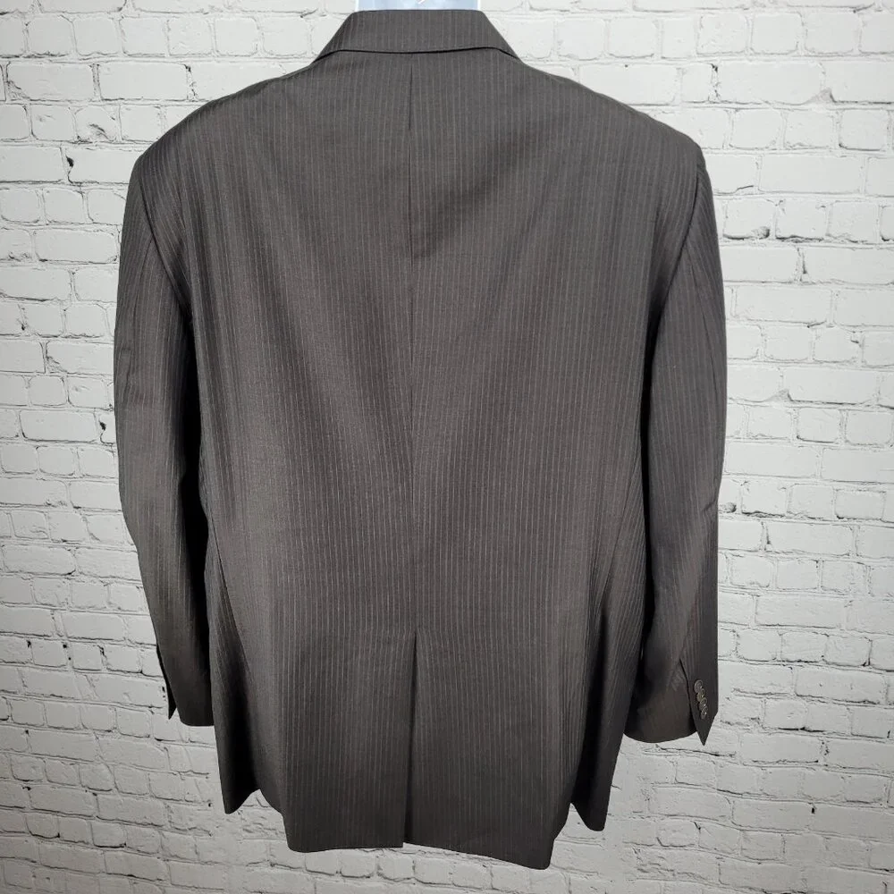 Jos A Bank Brown 100% Wool Gordon Signature Gold Notch Blazer Sport Coat 46R